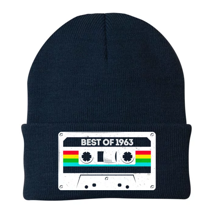 Best Of 1963 Retro 60th Birthday Mixtape Knit Cap Winter Beanie