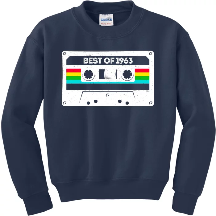 Best Of 1963 Retro 60th Birthday Mixtape Kids Sweatshirt