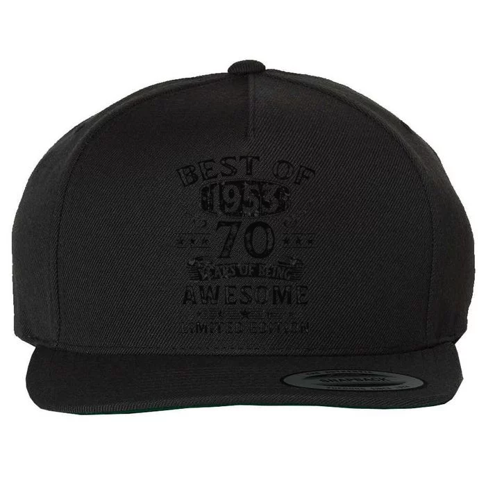 Best Of 1953 70 Years Old Gifts 70th Birthday Gift For Wool Snapback Cap