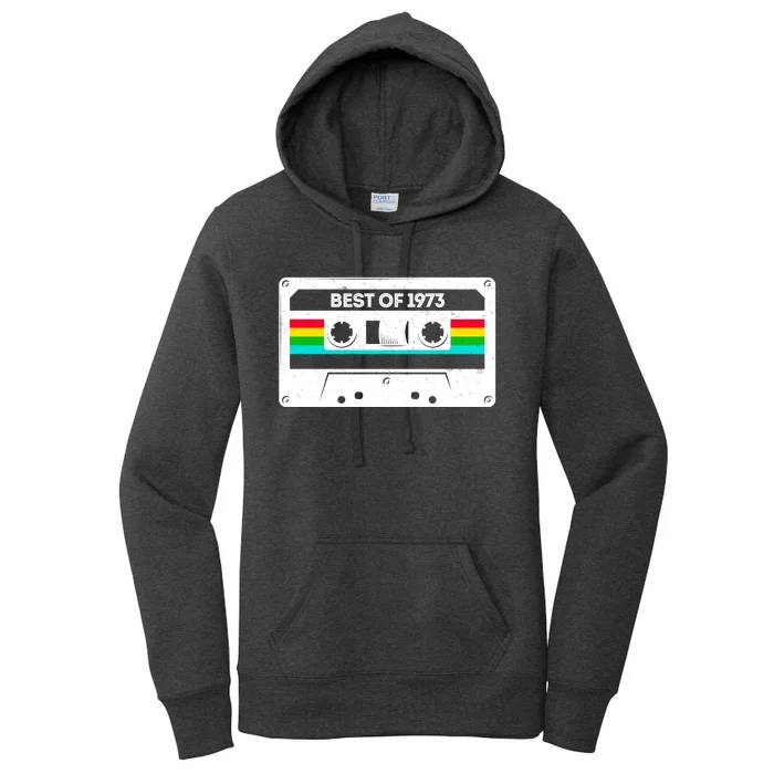 Best Of 1973 Retro 50th Birthday Mixtape Women's Pullover Hoodie