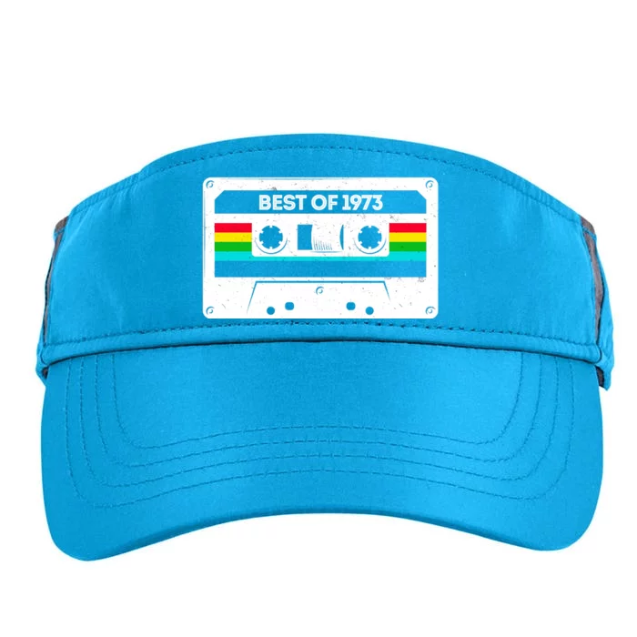 Best Of 1973 Retro 50th Birthday Mixtape Adult Drive Performance Visor