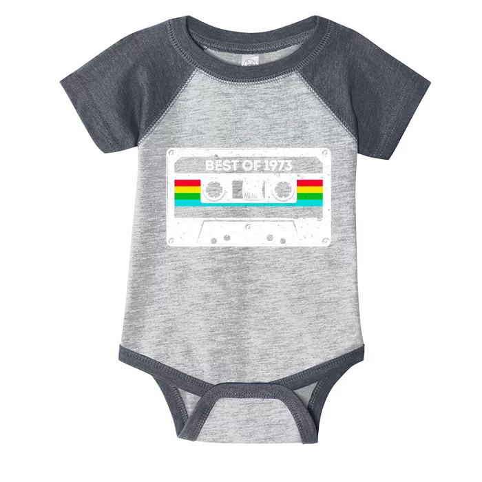 Best Of 1973 Retro 50th Birthday Mixtape Infant Baby Jersey Bodysuit