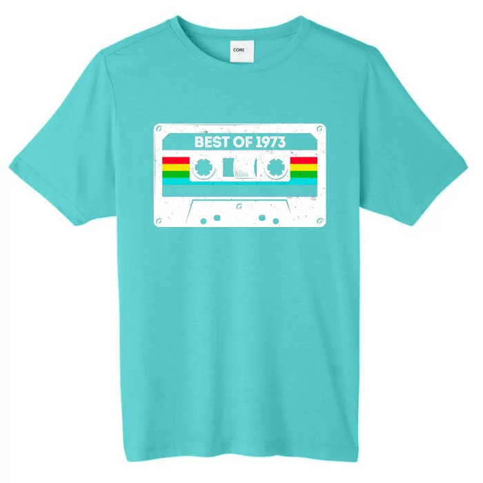 Best Of 1973 Retro 50th Birthday Mixtape ChromaSoft Performance T-Shirt