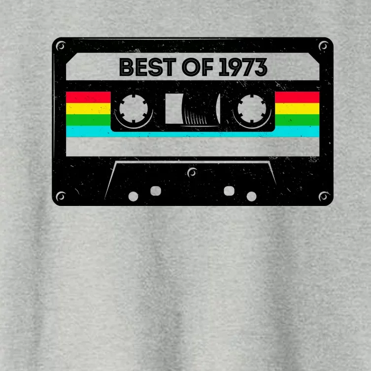 Best Of 1973 Retro 50th Birthday Mixtape Women's Crop Top Tee