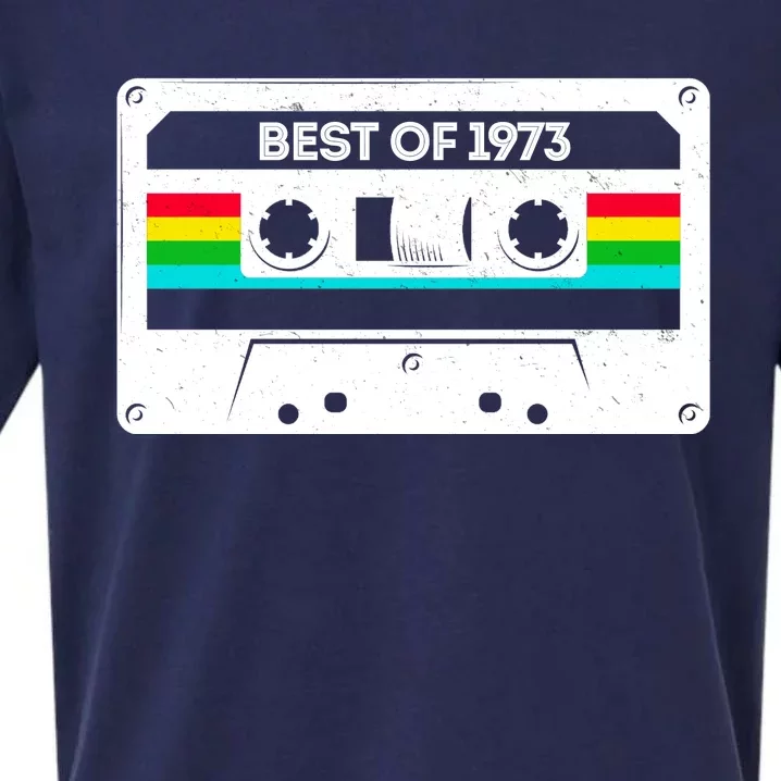 Best Of 1973 Retro 50th Birthday Mixtape Sueded Cloud Jersey T-Shirt