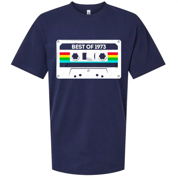 Best Of 1973 Retro 50th Birthday Mixtape Sueded Cloud Jersey T-Shirt