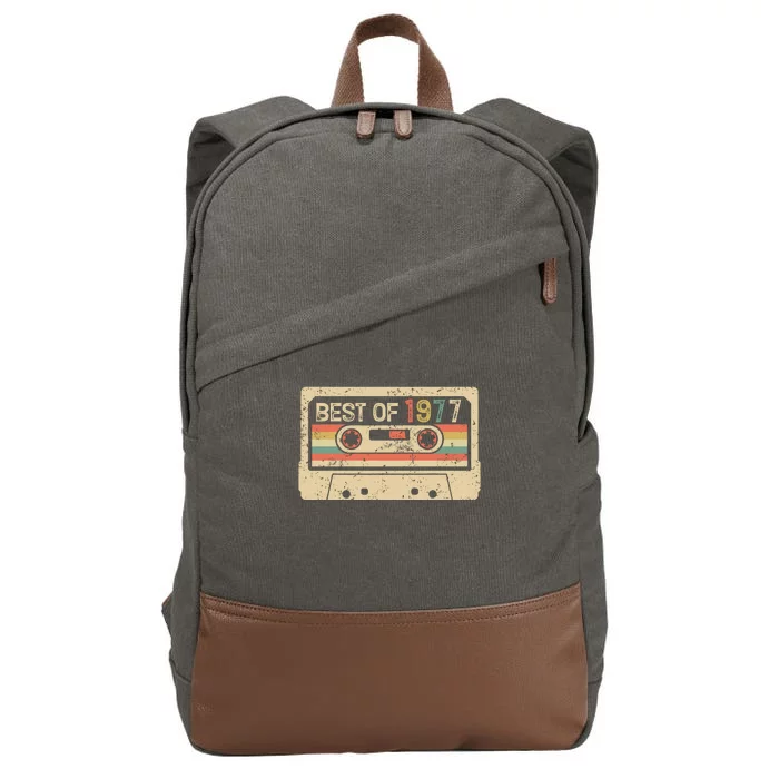 Best Of 1977 Vintage Cassette 45th Birthday Cotton Canvas Backpack