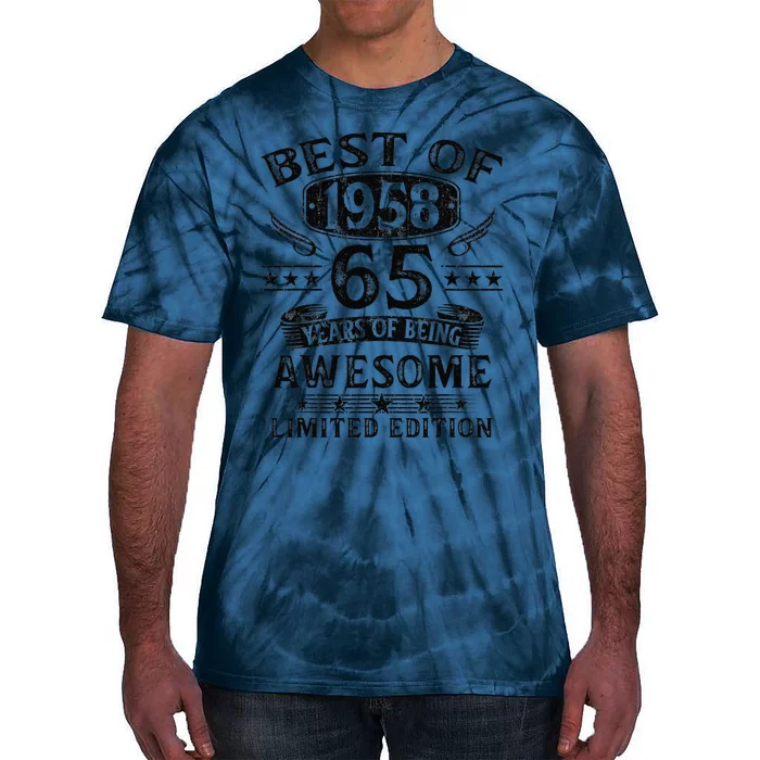 Best Of 1958 65 Years Old Gifts 65th Birthday Gift For Tie-Dye T-Shirt