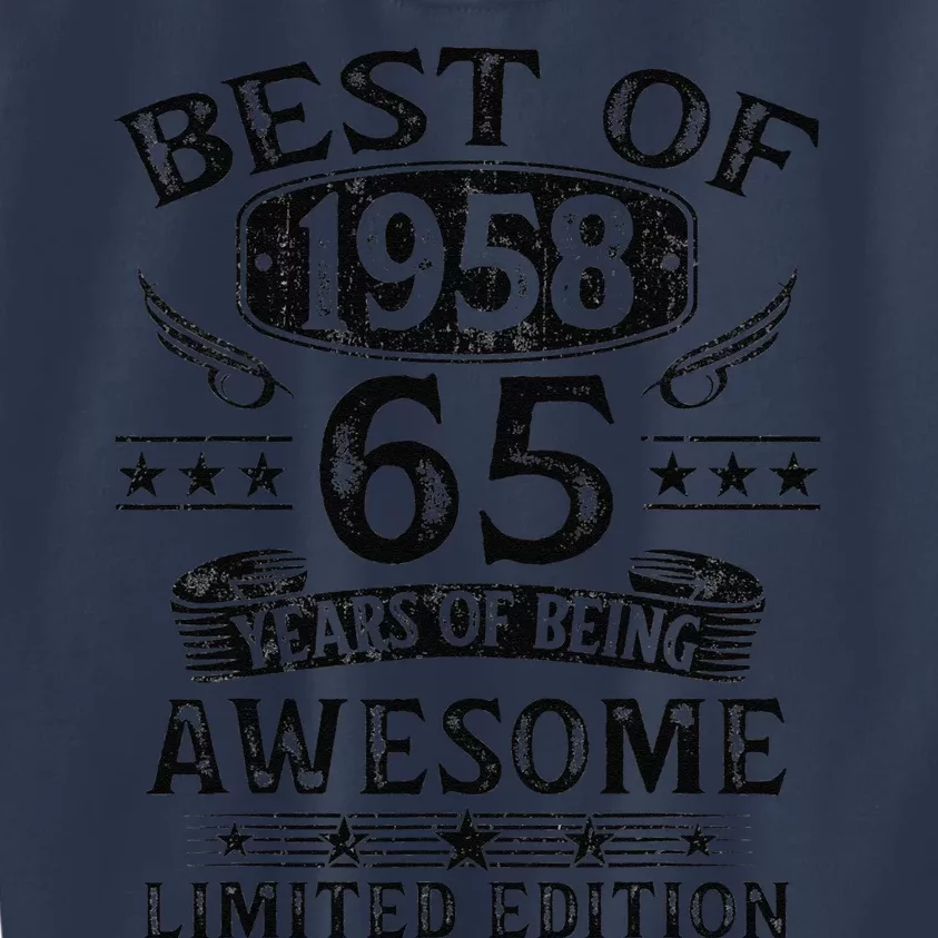 Best Of 1958 65 Years Old Gifts 65th Birthday Gift For Kids Sweatshirt