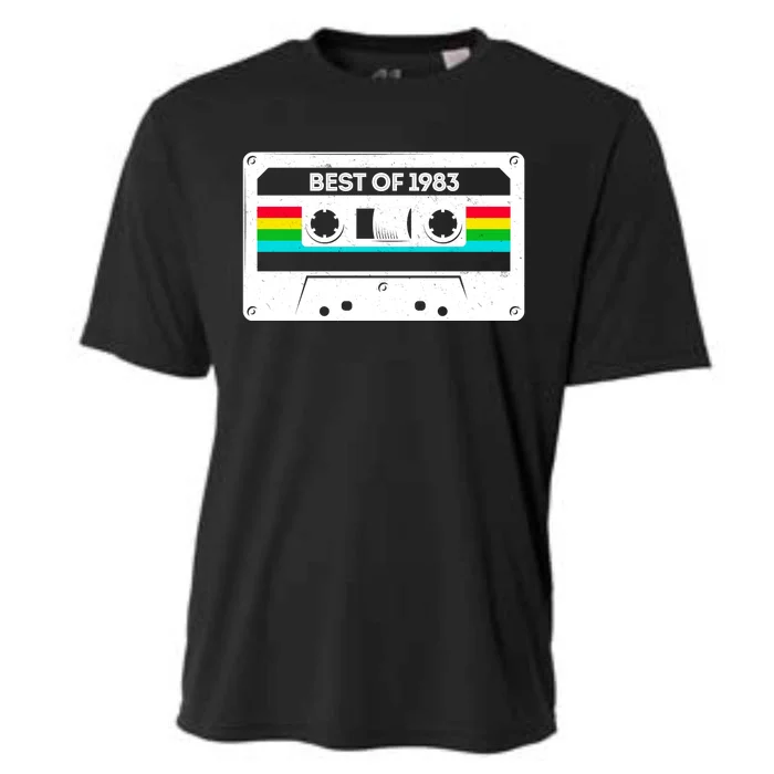 Best Of 1983 Retro 40th Birthday Mixtape Cooling Performance Crew T-Shirt