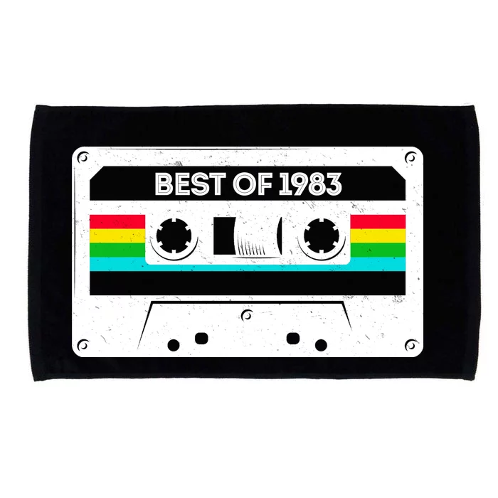 Best Of 1983 Retro 40th Birthday Mixtape Microfiber Hand Towel