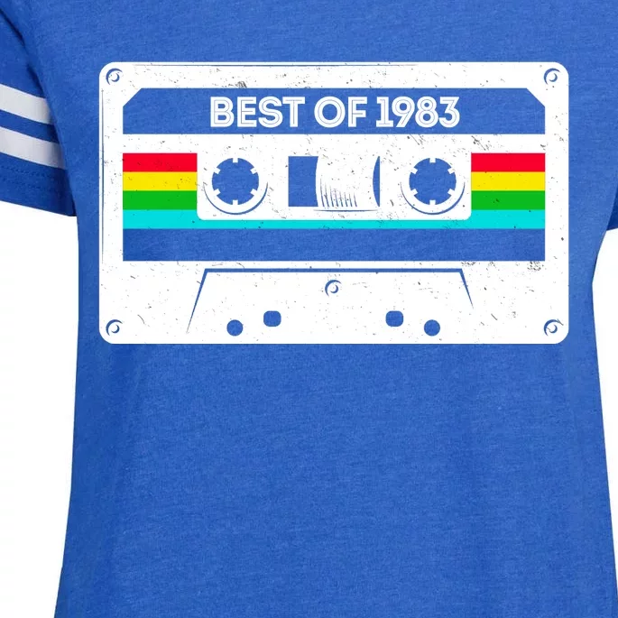 Best Of 1983 Retro 40th Birthday Mixtape Enza Ladies Jersey Football T-Shirt