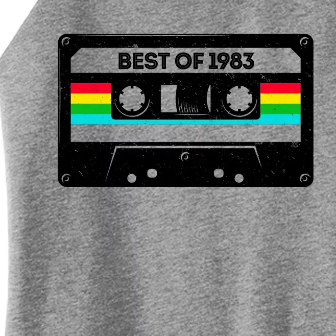 Best Of 1983 Retro 40th Birthday Mixtape Women’s Perfect Tri Rocker Tank