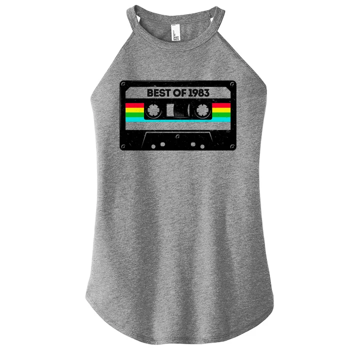 Best Of 1983 Retro 40th Birthday Mixtape Women’s Perfect Tri Rocker Tank