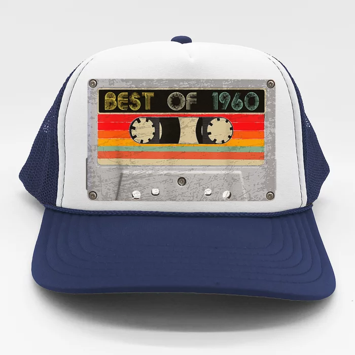 Best Of 1960 63rd Birthday Gift Cassette Tape Vintage Trucker Hat