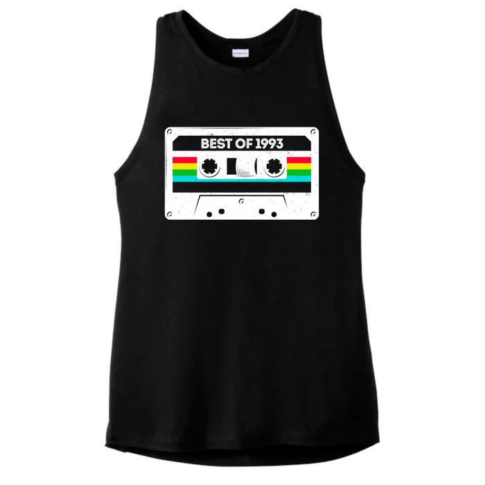 Best Of 1993 Retro 30th Birthday Mixtape Ladies Tri-Blend Wicking Tank