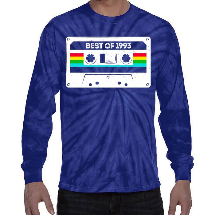 Best Of 1993 Retro 30th Birthday Mixtape Tie-Dye Long Sleeve Shirt