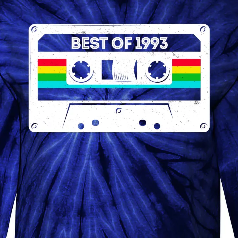 Best Of 1993 Retro 30th Birthday Mixtape Tie-Dye Long Sleeve Shirt