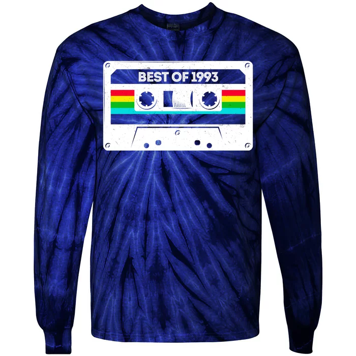 Best Of 1993 Retro 30th Birthday Mixtape Tie-Dye Long Sleeve Shirt