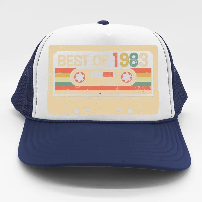 Best Of 1983 Vintage Cassette 39th Birthday Trucker Hat