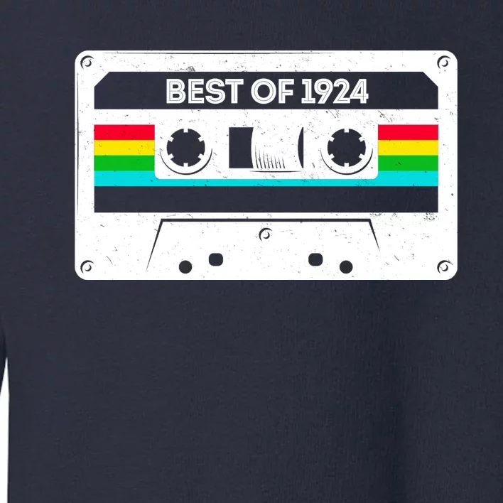 Best Of 1924 Retro 100th Birthday Mixtape Toddler Sweatshirt