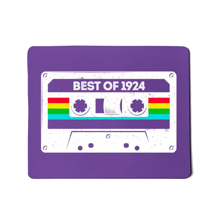 Best Of 1924 Retro 100th Birthday Mixtape Mousepad