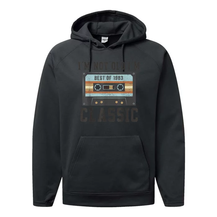 Best of 1983 40th Birthday Gifts m.e.n BDay 40 Birthday Performance Fleece Hoodie