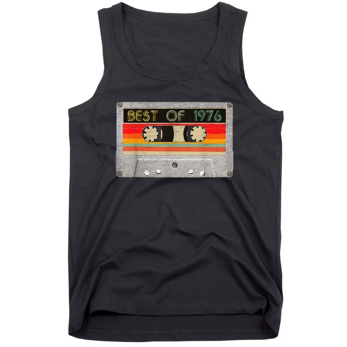 Best Of 1976 47th Birthday Gift Cassette Tape Vintage Tank Top