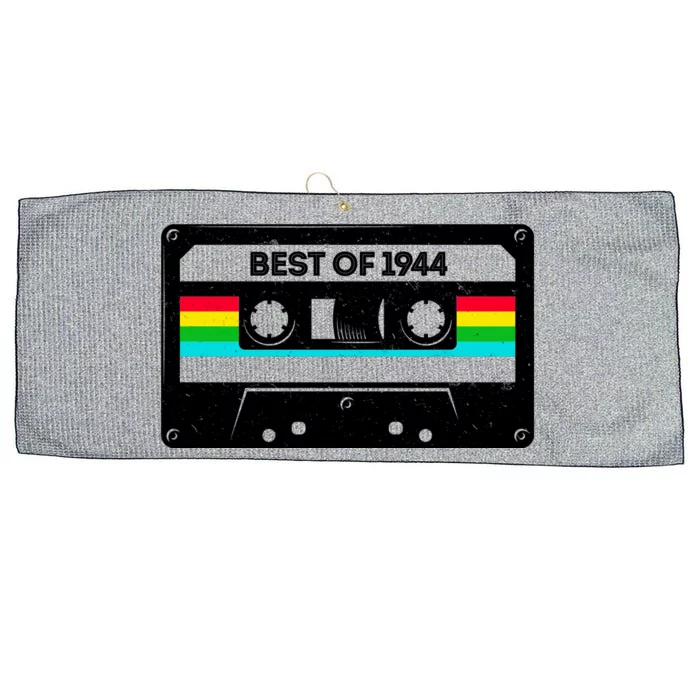 Best Of 1944 Retro 80th Birthday Mixtape Large Microfiber Waffle Golf Towel