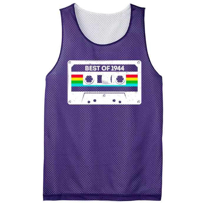 Best Of 1944 Retro 80th Birthday Mixtape Mesh Reversible Basketball Jersey Tank