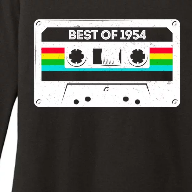 Best Of 1954 Retro 70th Birthday Mixtape Womens CVC Long Sleeve Shirt