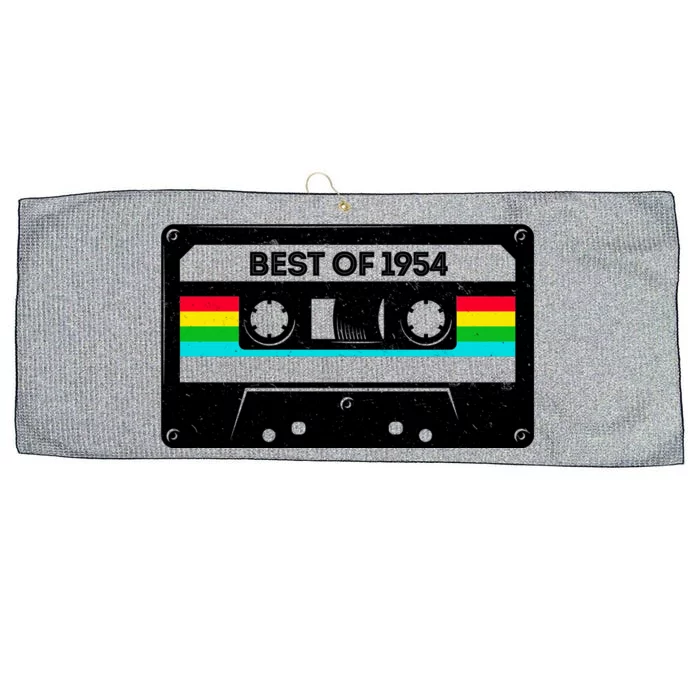 Best Of 1954 Retro 70th Birthday Mixtape Large Microfiber Waffle Golf Towel