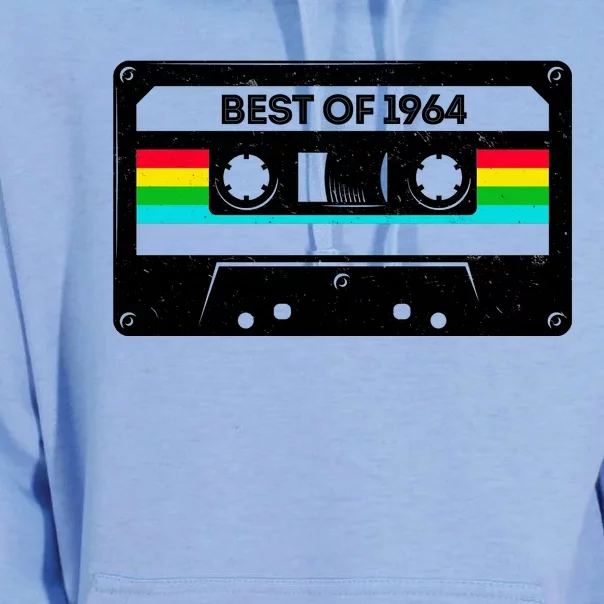 Best Of 1964 Retro 60th Birthday Mixtape Unisex Surf Hoodie