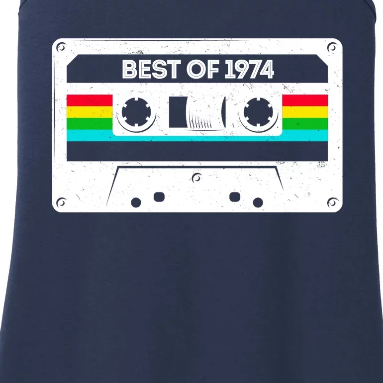 Best Of 1974 Retro 50th Birthday Mixtape Ladies Essential Tank