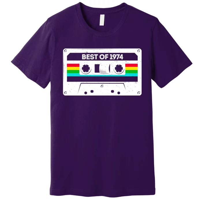 Best Of 1974 Retro 50th Birthday Mixtape Premium T-Shirt