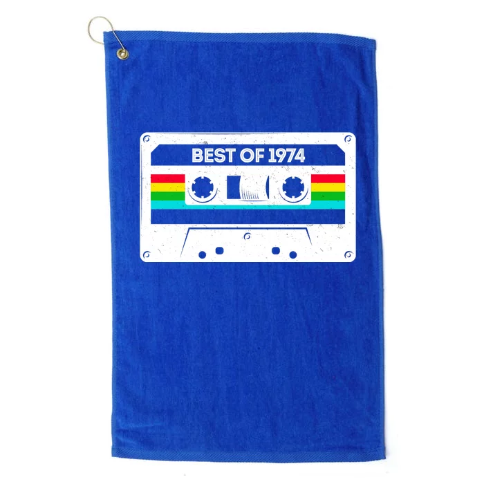 Best Of 1974 Retro 50th Birthday Mixtape Platinum Collection Golf Towel