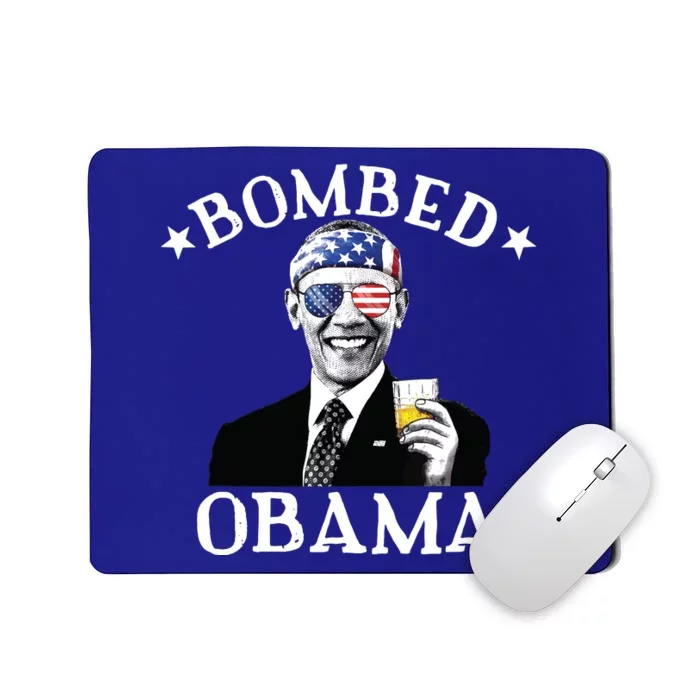 Bombed Obama 4th Of July Drinking President Barack Obama Mousepad