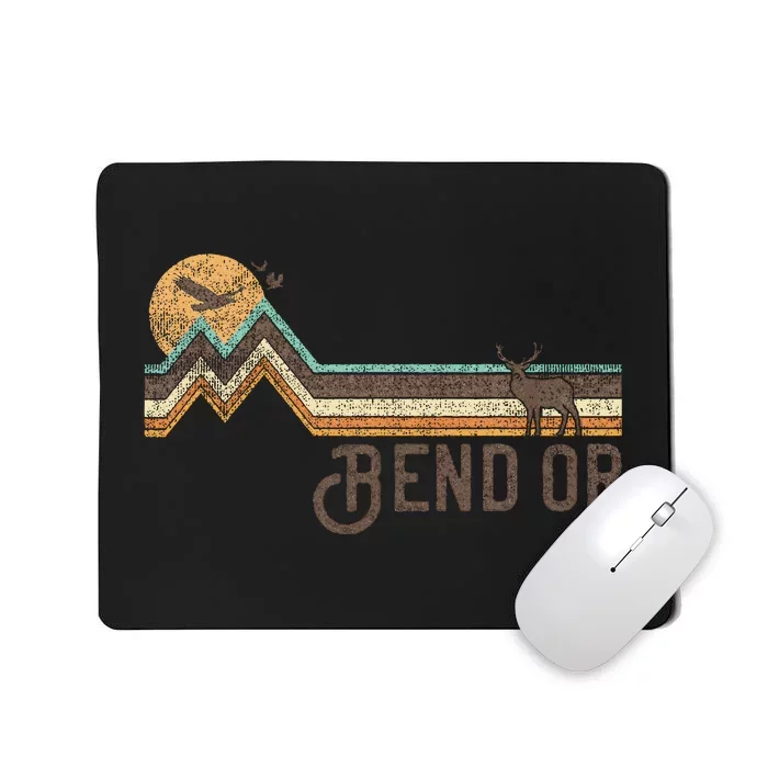 Bend Oregon 70s 80s Retro Style Vintage Mousepad