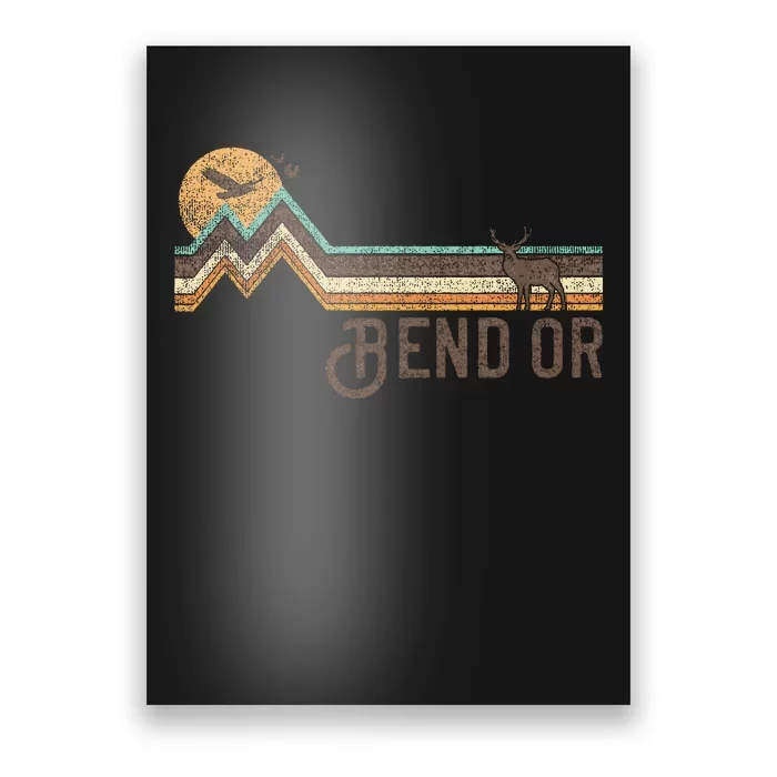 Bend Oregon 70s 80s Retro Style Vintage Poster