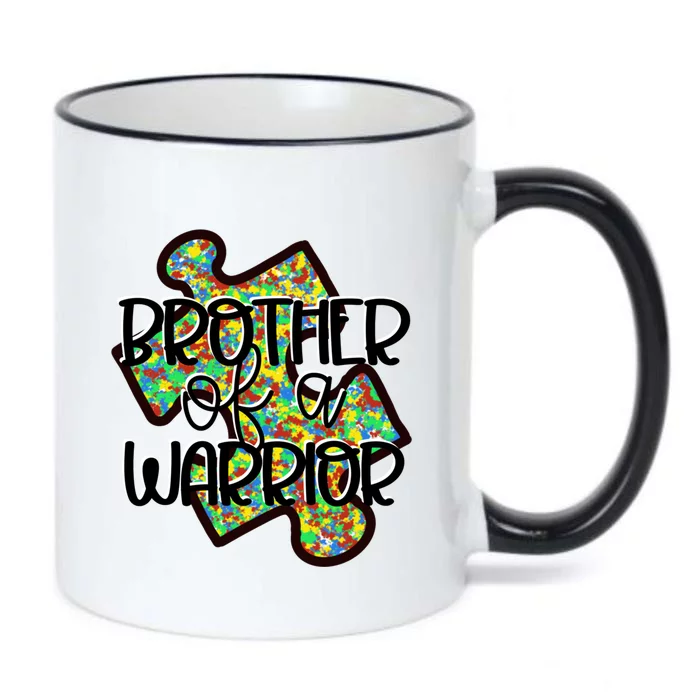 Brother Of A Warrior Autism Awareness Acceptance Gift Black Color Changing Mug