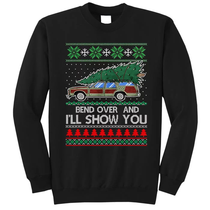 Bend Over and I'll Show You Christmas Couple Matching Family Sweatshirt