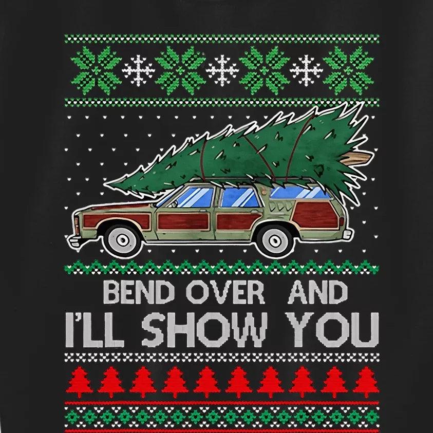 Bend Over and I'll Show You Christmas Couple Matching Family Kids Sweatshirt