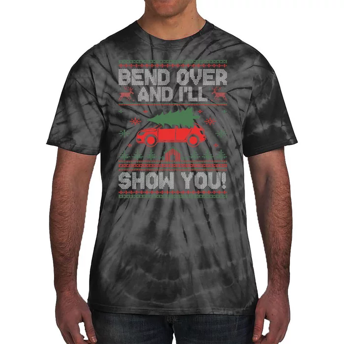 Bend Over And ILl Show You Ugly Christmas Couple Matching Tie-Dye T-Shirt