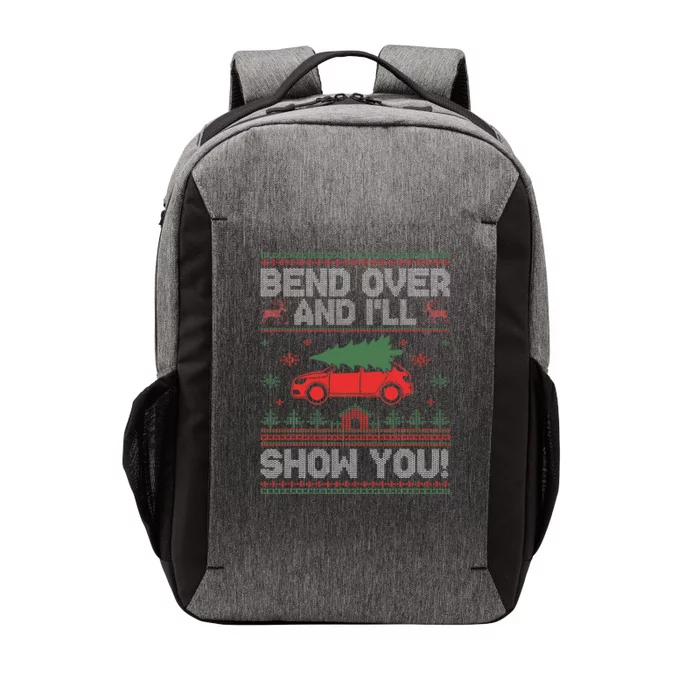 Bend Over And ILl Show You Ugly Christmas Couple Matching Vector Backpack