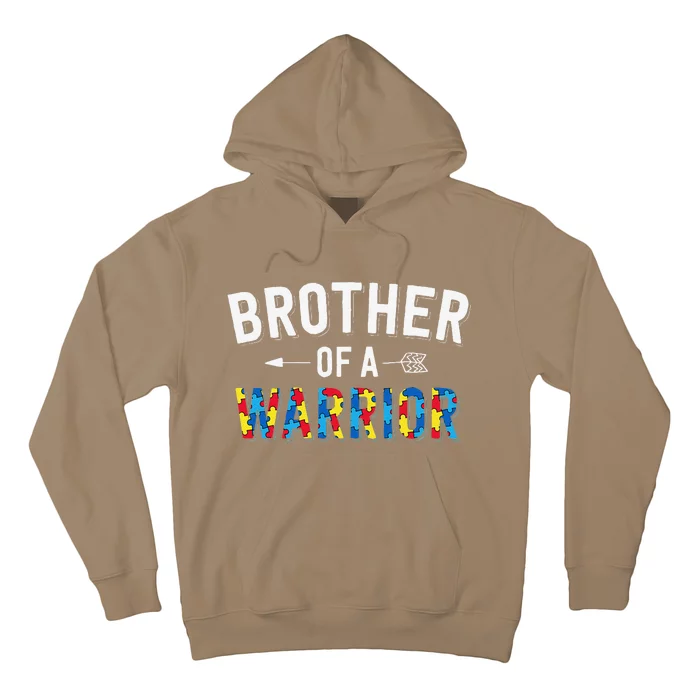 Brother Of A Warrior Family Bro World Autism Awareness Day Hoodie