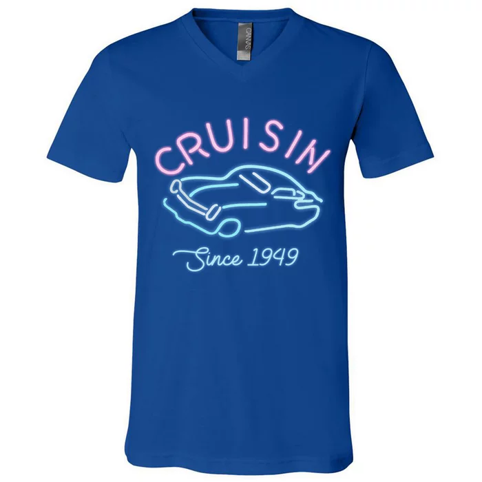 Birthday Or Anniversary Cruising Together Since 1949 Meaningful Gift V-Neck T-Shirt