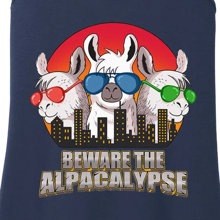 Beware Of Alpacalypse Ladies Essential Tank