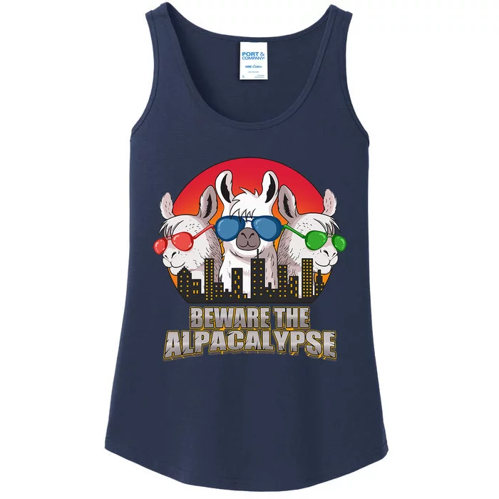 Beware Of Alpacalypse Ladies Essential Tank