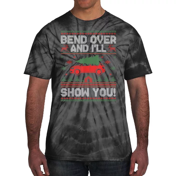 Bend Over And ILl Show You Ugly Christmas Couple Matching Tie-Dye T-Shirt