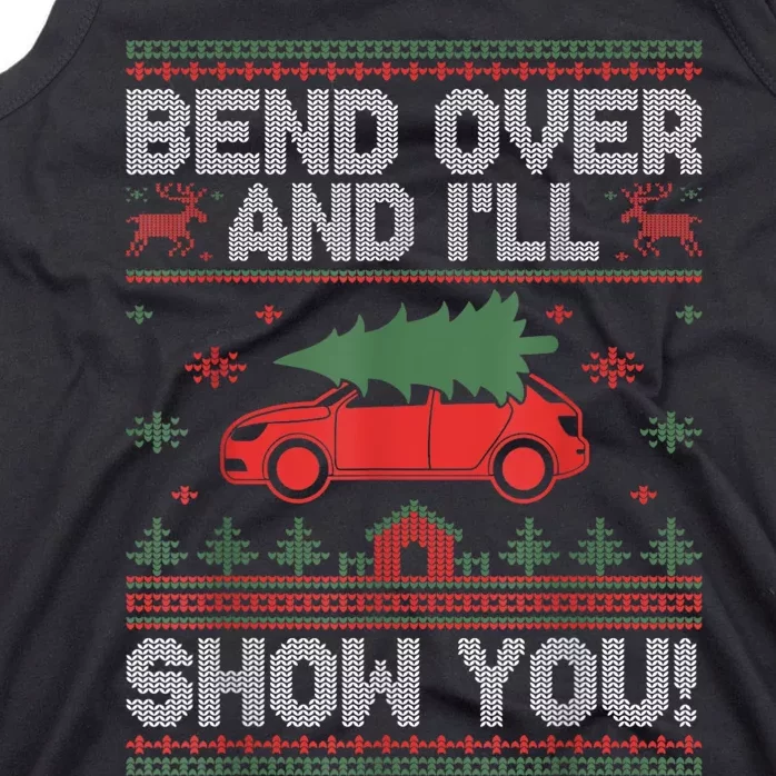 Bend Over And ILl Show You Ugly Christmas Couple Matching Tank Top